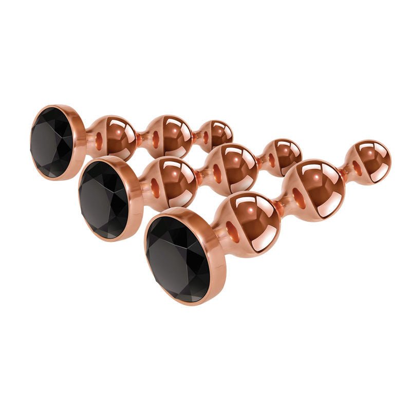 Gender x - gold digger butt plug set - Product side view  | Flirtybay.com.au